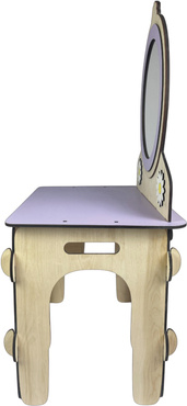 DREWNIANA TOALETKA  dla dziewczynki Z TABORETEM I AKCESORIAMI