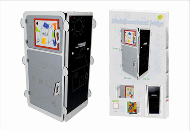 TABLICA KREDOWA MAGNETYCZNA DREWNIANA 4w1 LICZYDŁO ZEGAR Akcesoria SZARA