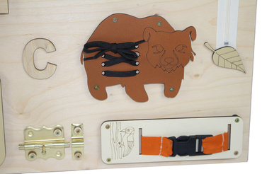 DUŻA TABLICA MANIPULACYJNA sensoryczna LAS DREWNIANA MONTESSORI polska XXL