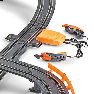 DUŻY TOR SAMOCHODOWY Wyścigowy ELEKTRYCZNY 838cm PĘTLE 2 AUTA ZASILACZ światło LED