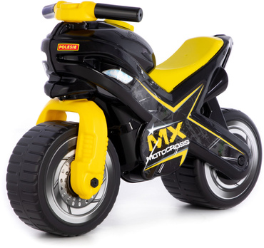 MOTOREK ROWEREK BIEGOWY JEŹDZIK DUŻY MOTOR MX ŚCIGACZ szerokie koła 69cm CZARNO-ŻÓŁTY