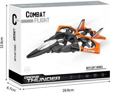 DRON SAMOLOT ZDALNIE STEROWANY FALCON MYŚLIWIEC sterowanie ręką RC LED USB