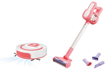 ODKURZACZ PIONOWY + ROBOT SPRZĄTAJĄCY ZESTAW DLA DZIECI 2w1 światło dźwięk