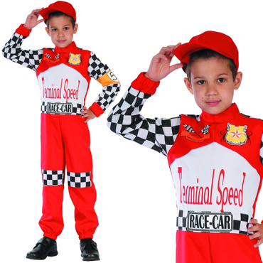STRÓJ KARNAWAŁOWY KIEROWCA RAJDOWY wyścigowy Kostium Przebranie na bal M 120-130cm