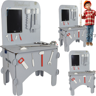 DUŻY DREWNIANY WARSZTAT MAJSTERKOWICZA ZNIKOPIS NARZĘDZIA ZESTAW