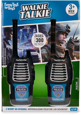 WALKIE TALKIE POLICJA KRÓTKOFALÓWKI DLA 2 OSÓB DUŻY ZASIĘG DO 300m