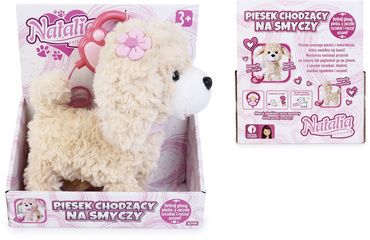 PIESEK INTERAKTYWNY CHODZĄCY PIES SZCZEKA REAGUJE NA DOTYK RUSZA USZAMI melodie NATALIA