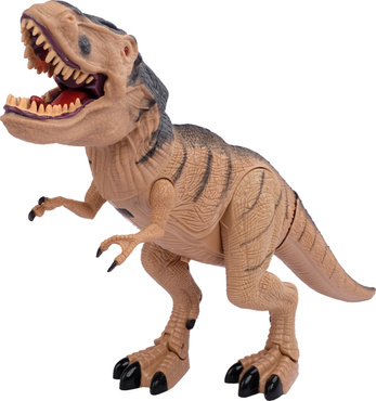 DUŻY DINOZAUR STEROWANY T-Rex CHODZI RYCZY ZIEJE PARĄ 46CM PILOT RC