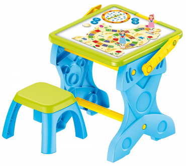 Carotina Baby BIURKO AKTYWNEGO PRZEDSZKOLAKA TABLICA LED 3w1