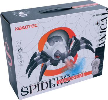 OGROMNY PAJĄK STEROWANY MECHANICZNY ROZPYLA MGŁĘ LED PILOT R/C USB