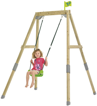 DREWNIANA HUŚTAWKA OGRODOWA DLA DZIECI 2w1 123-209cm