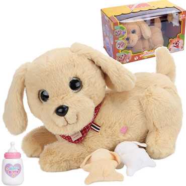 PIESEK INTERAKTYWNY +  2 SZCZENIAKI SZCZEKA NAGRYWA DŹWIĘKI PIES Akcesoria