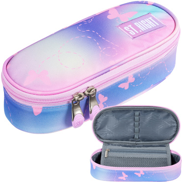 PIÓRNIK SASZETKA Z ORGANIZEREM ST.RIGHT RÓŻOWE MOTYLKI PINK BUTTERFLIES