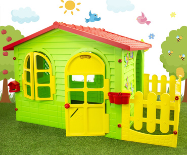 Mochtoys DOMEK XXL Z PŁOTKIEM DLA DZIECI DO OGRODU 12243