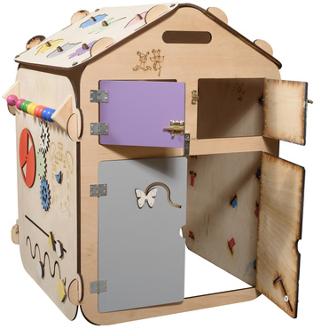 DOMEK MANIPULACYJNY SENSORYCZNY MONTESSORI TABLICA