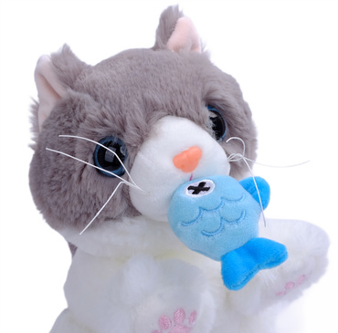 KOTEK INTERAKTYWNY Z RYBKĄ reaguje na dotyk NAGRYWA dźwięki