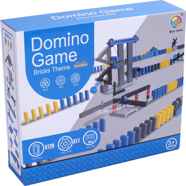 DOMINO GRA KLOCKI PRZESZKODY ZESTAW 120 klocków + 11 dodatków TOR