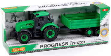 TRAKTOR Z PRZYCZEPKĄ BURTOWĄ POLESIE ZIELONY