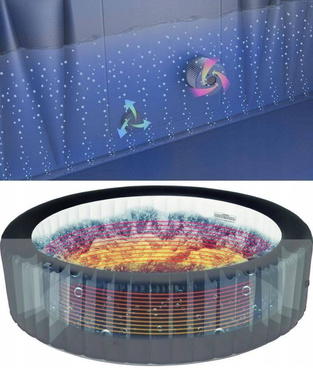 DUŻE SPA OGRODOWE basen z HYDROMASAŻEM Dmuchane OZON WIFI MONO MAX 8 osób W-FI