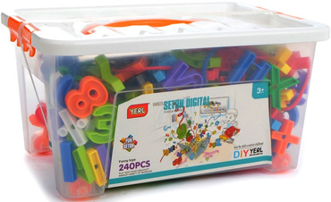 CYFERKI PUZZLE DO NAWLEKANIA W SKRZYNCE 240 el.