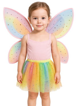 SKRZYDEŁKA dla wróżki aniołka SPÓDNICZKA STRÓJ KARNAWAŁOWY kostium