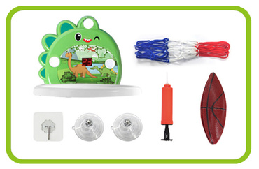 ZESTAW DO KOSZYKÓWKI DINO DLA DZIECI Z LICZNIKIEM PUNKTÓW gra KOSZYKÓWKA