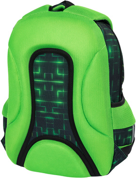 ST.RIGHT PLECAK SZKOLNY 3-KOMOROWY TORNISTER KLASA 1-3 DLA GRACZA BP-26 NEON PAD