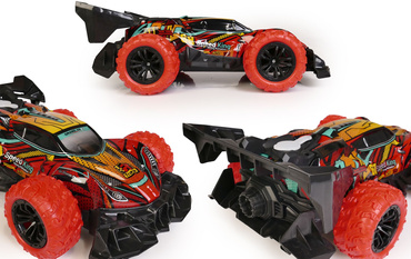 SAMOCHÓD Wyścigowy AUTO FUTURE ZDALNIE STEROWANE RC DYMI światło LED CZERWONY