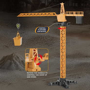 ZESTAW POJAZDÓW BUDOWLANYCH 3w1 ZDALNIE STEROWANE pojazdy KOPARKA WYWROTKA DŹWIG