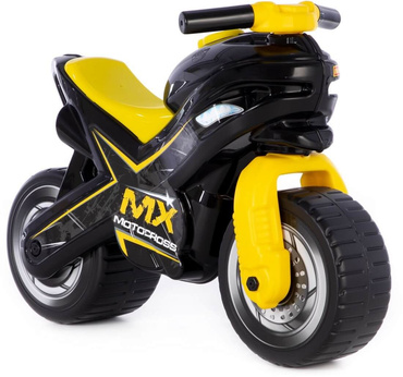 MOTOREK ROWEREK BIEGOWY JEŹDZIK DUŻY MOTOR MX ŚCIGACZ szerokie koła 69cm CZARNO-ŻÓŁTY