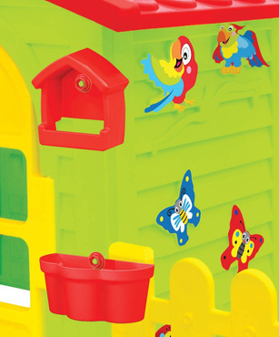 Mochtoys DOMEK XXL Z PŁOTKIEM DLA DZIECI DO OGRODU 12243