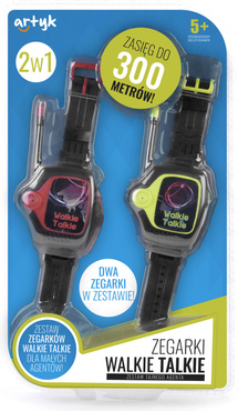 WALKIE TALKIE NA RĘKĘ KRÓTKOFALÓWKA DLA DZIECI ZEGAREK 2 sztuki