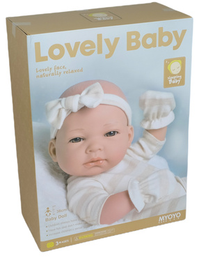 LALKA BOBAS REALISTYCZNA + AKCESORIA kocyk becik smoczek 38 cm NA PREZENT 