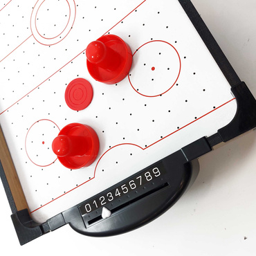 CYMBERGAJ STÓŁ DO GRY W CYMBERAJA DREWNIANY PODŚWIETLANY LED GRA AIR HOKEJ