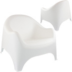 FOTEL OGRODOWY NOWOCZESNY Krzesło NA TARAS BALKON DO OGRODU LEKKI MOCNY 110kg BIAŁY