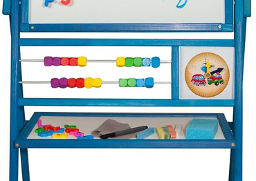 DUŻA Obrotowa TABLICA KREDOWO MAGNETYCZNA 6w1 BLUE