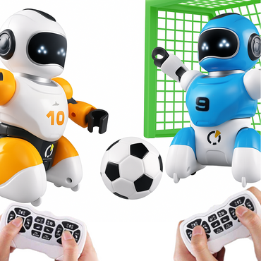 2 ROBOT ZDALNIE STEROWANE GRAJĄCE W PIŁKĘ CHODZĄCE PILOT KNABO FOOTBALL
