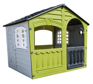 PalPlay DOMEK OGRODOWY ZJEŻDŻALNIA PIASKOWNICA PLAC ZABAW STORM + GREEN