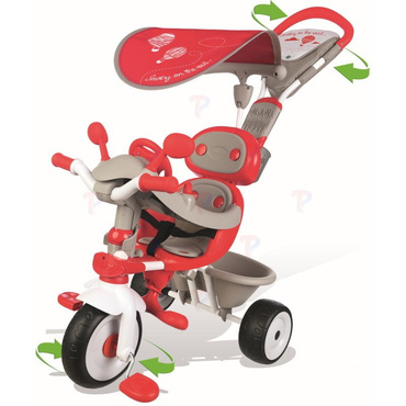 Smoby ROWEREK Trójkołowy 4w1 BABY DRIVER COMFORT Red