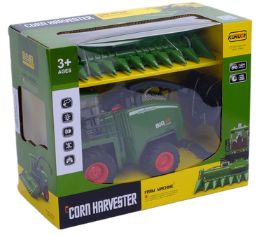 KOMBAJN ZDALNIE STEROWANY Z DYMEM do kukurydzy TRAKTOR LED DYMI RC USB