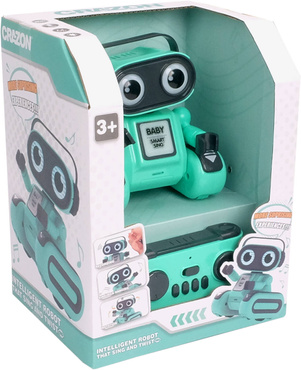 ROBOT ZDALNIE STEROWANY R/C NAGRYWA TAŃCZY ŚPIEWA ŚWIATŁO LED USB Miętowy