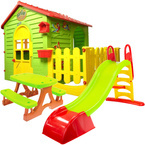 DOMEK + ZJEŻDŻALNIA 12603 + STOLIK MOCHTOYS PLAC ZABAW