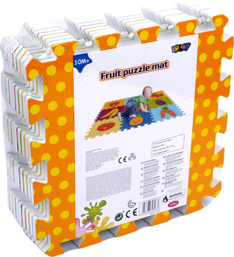 MATA PIANKOWA EVA 86x86 PUZZLE DYWAN OWOCE 9el