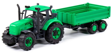 TRAKTOR Z PRZYCZEPKĄ BURTOWĄ POLESIE ZIELONY