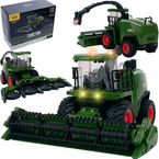 KOMBAJN Z NAPĘDEM światło dźwięk TRAKTOR LED ZESTAW 2 HEDERY