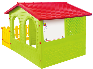 DOMEK Z PŁOTKIEM + ZJEŻDŻALNIA MO-12243 + MO-10832