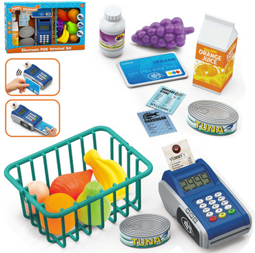 SUPERMARKET TERMINAL PŁATNICZY DLA DZIECI CZYTNIK KART SKLEP zestaw