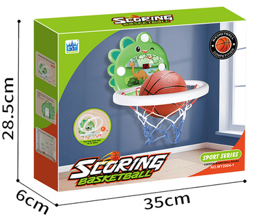 ZESTAW DO KOSZYKÓWKI DINO DLA DZIECI Z LICZNIKIEM PUNKTÓW gra KOSZYKÓWKA