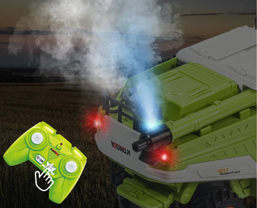 KOMBAJN ZDALNIE STEROWANY Zbożowy TRAKTOR Światła DYM Z KOMINA RC USB