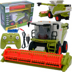 KOMBAJN ZDALNIE STEROWANY Zbożowy TRAKTOR Światła DYM Z KOMINA RC USB